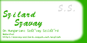 szilard szavay business card